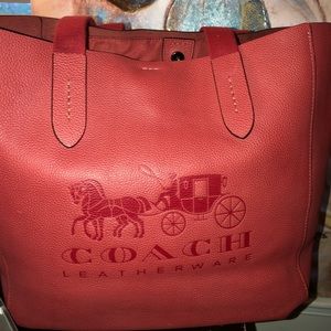 Coach  Horse Carriage Pebble Leather Tote